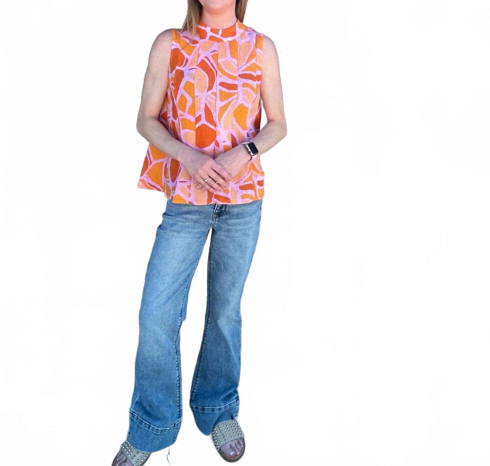 NEW THML pattern summer top in orange